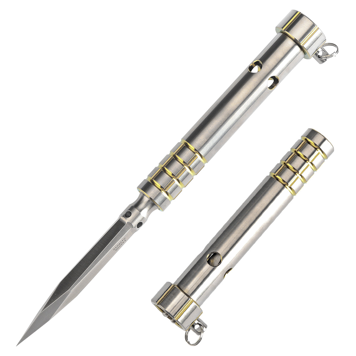 Kansept EDC Stiletto Satin 5Cr13 Blade & Plain Titanium Designed by Marco Panella Sleek EDC Gear- G005A2