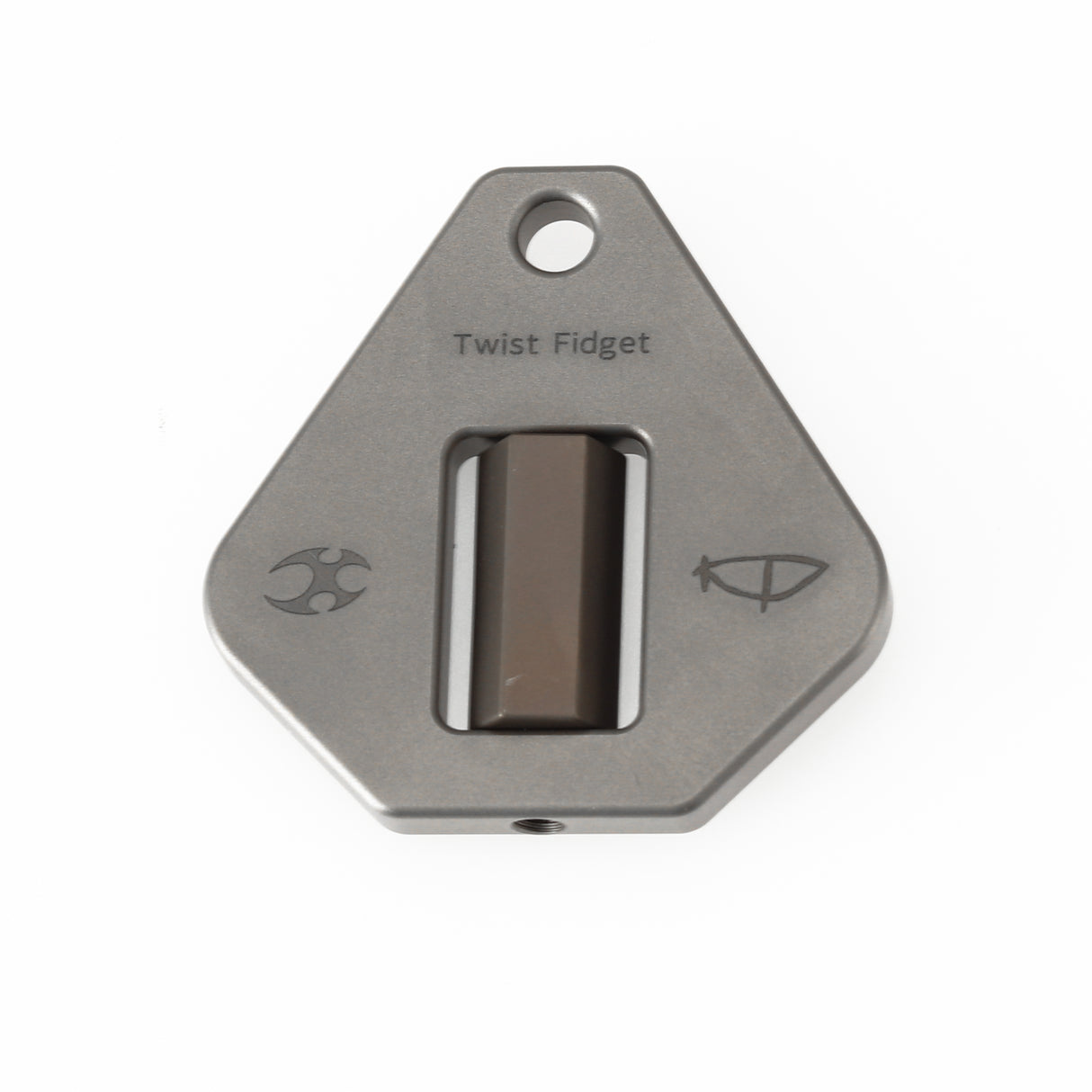 Kansept Titanium G012A1 Twister – Raw Ti with Antique Bronze Spinner EDC Fidget Tool for Everyday Stress Relief