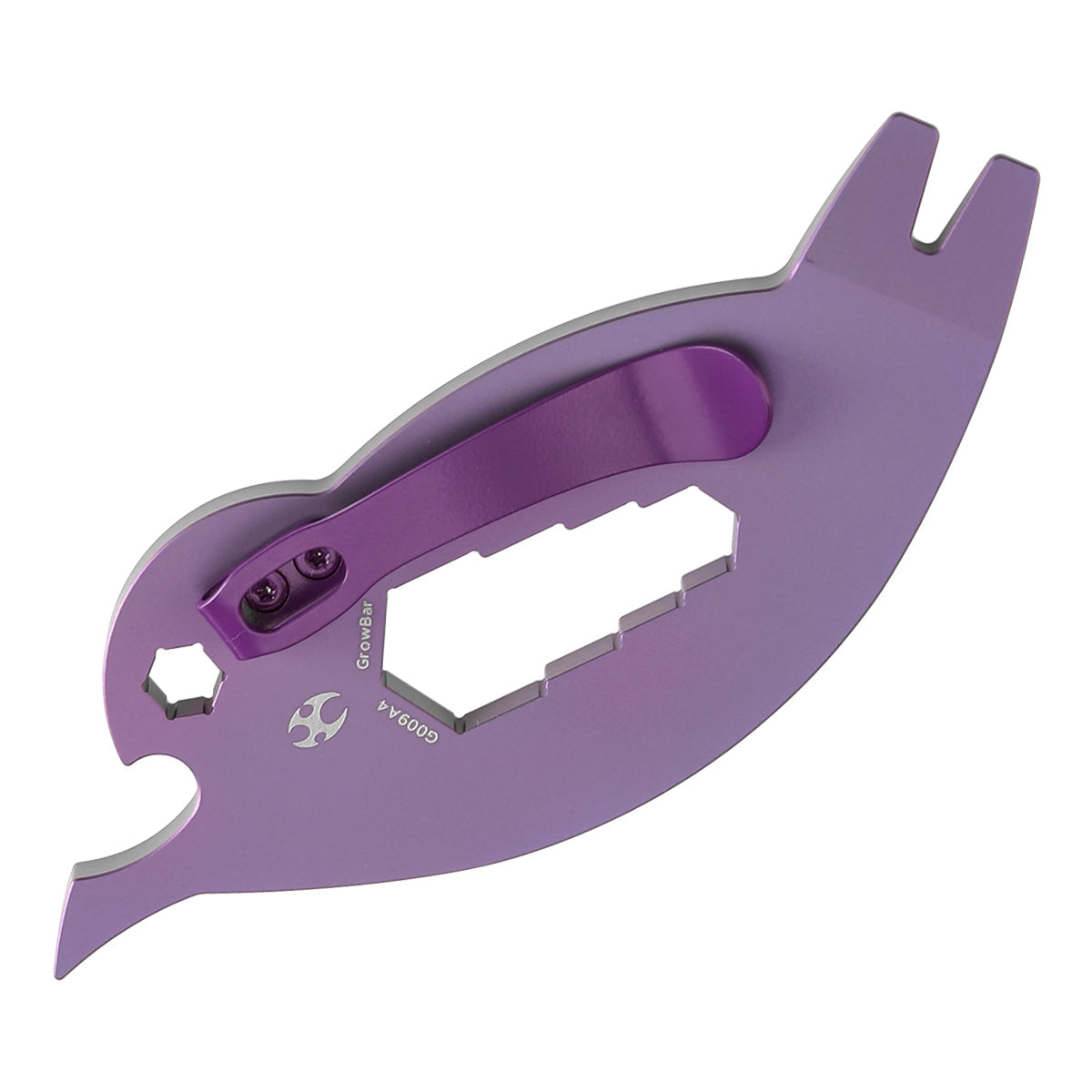 Kansept EDC CrowBar G009A4 Purple Anodized Titanium Multifunctional EDC Tool for Everyday Carry Designed by Rolf Helbig