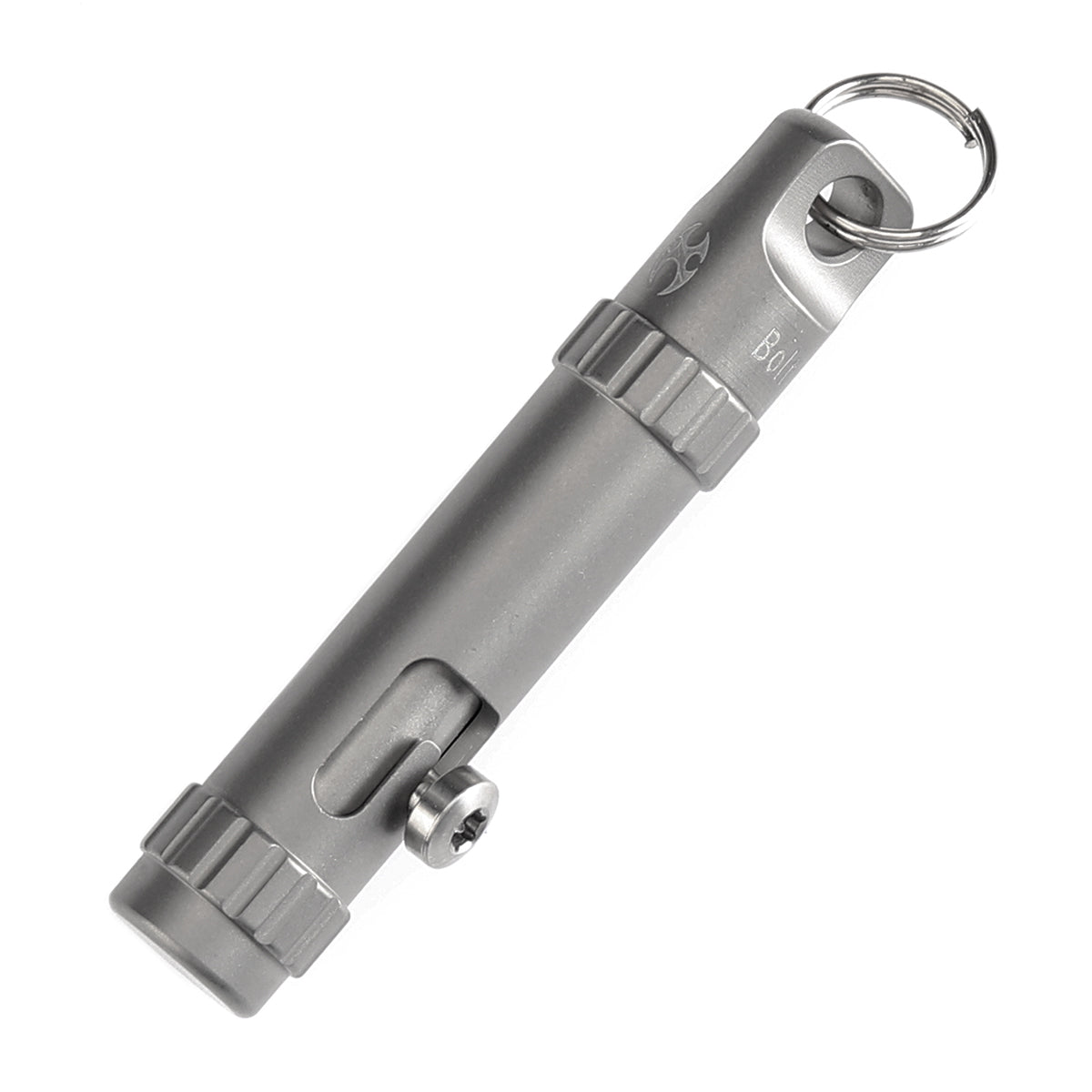 Kansept EDC Bolt Fidget G013A1 Plain Titianium with Bolt Mechanism for Stress Relieving with Key Chain for Lanyard Hole-Kevin Passon Designed