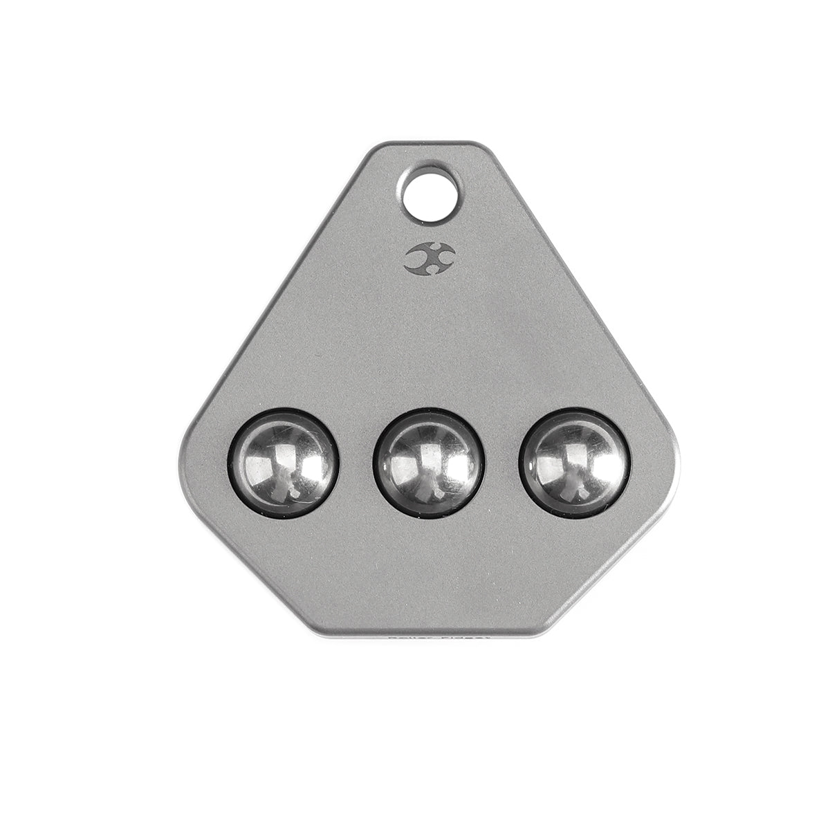 Kansept EDC Roller G012R1 Plain Titianium with Three Steel Balls for Stress-Relief with Lanyard Hole EDC-Kevin Passon Designed