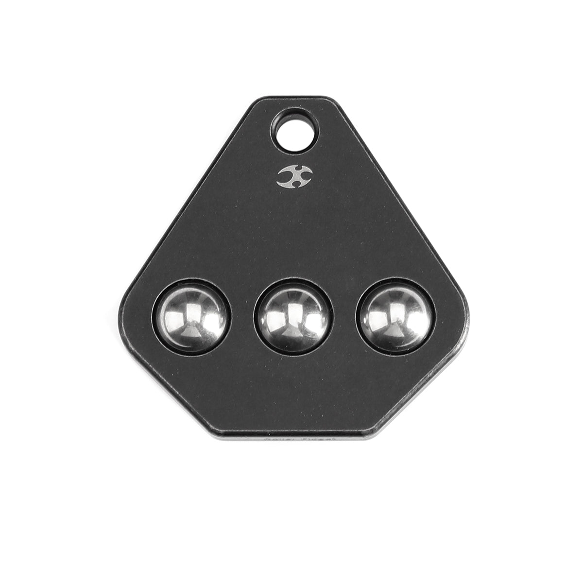 Kansept EDC Roller G012R3 Black Stonewash Titianium with Three Steel Balls for Stress-Relief with Lanyard Hole EDC-Kevin Passon Designed