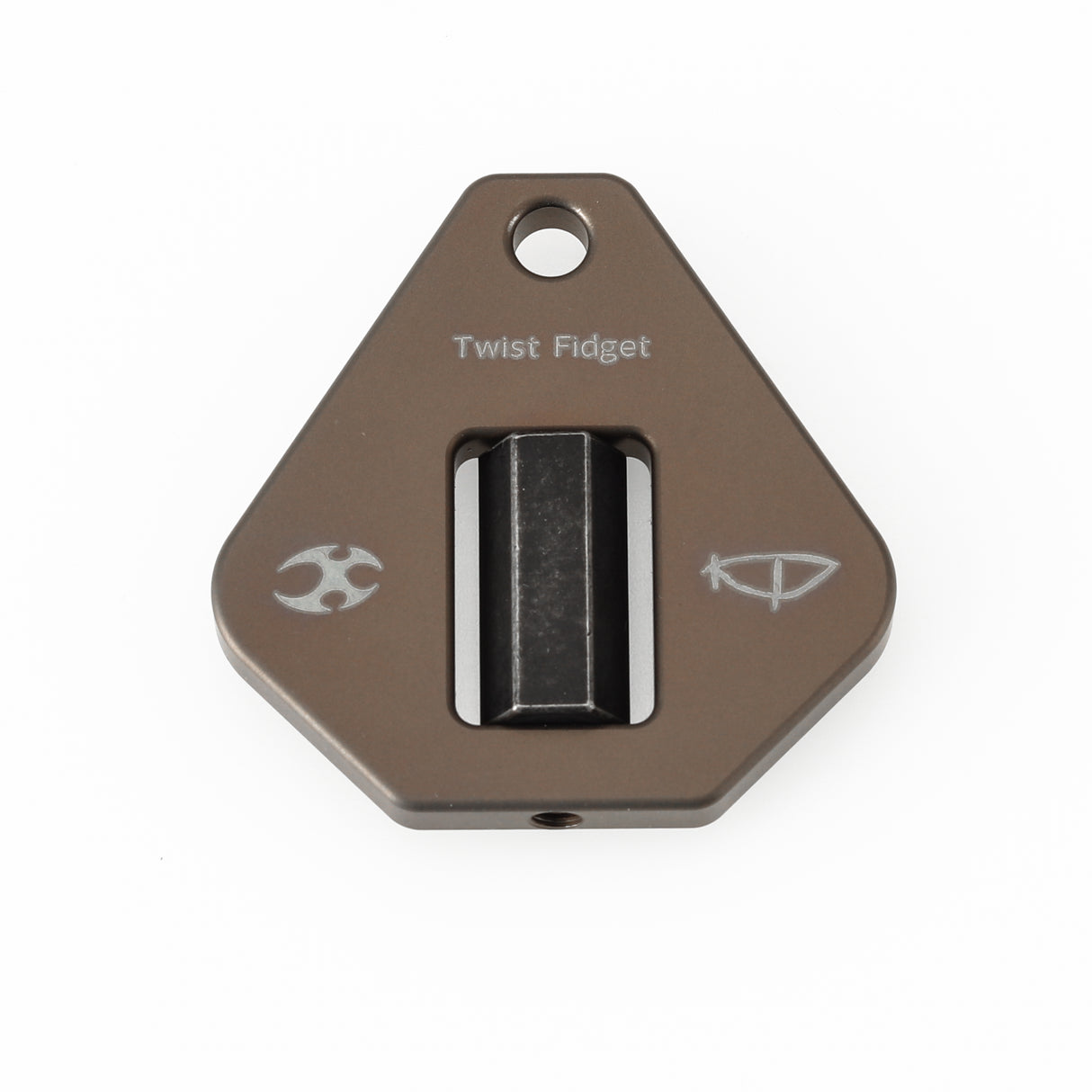 Kansept Titanium G012A2 Twister – Bronze Anodized Ti with Antique Blackwash Spinner EDC Fidget Tool for Everyday Stress Relief