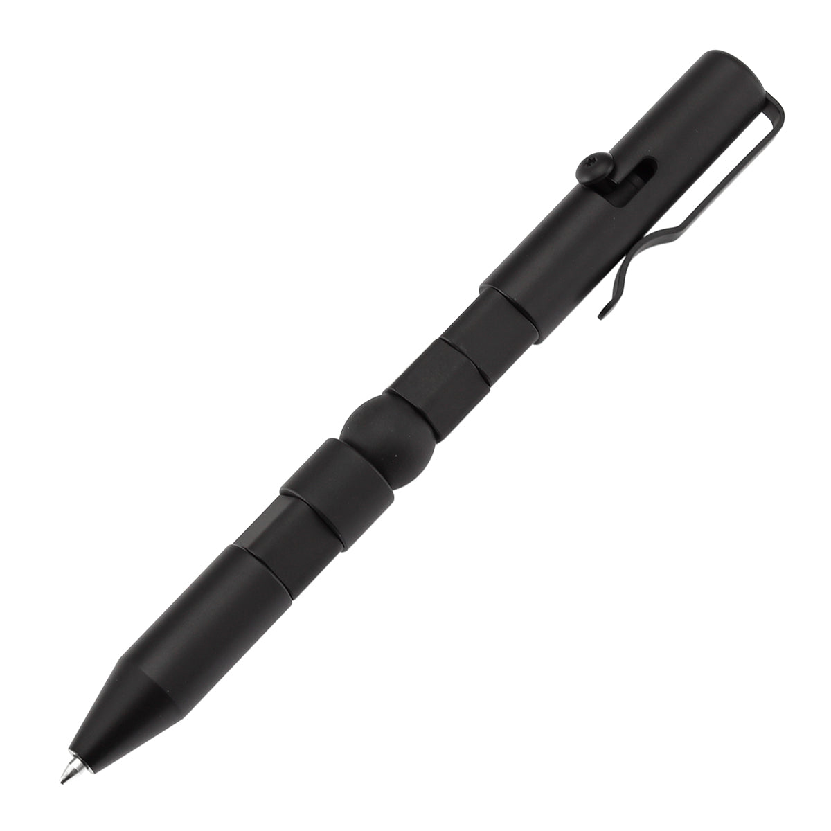 Kansept Titanium EDC Bolt-Action Pen G013P2– Rotable SHAPES with Black Anodized Titanium with Viking Pattern Designed by Kevin Passon