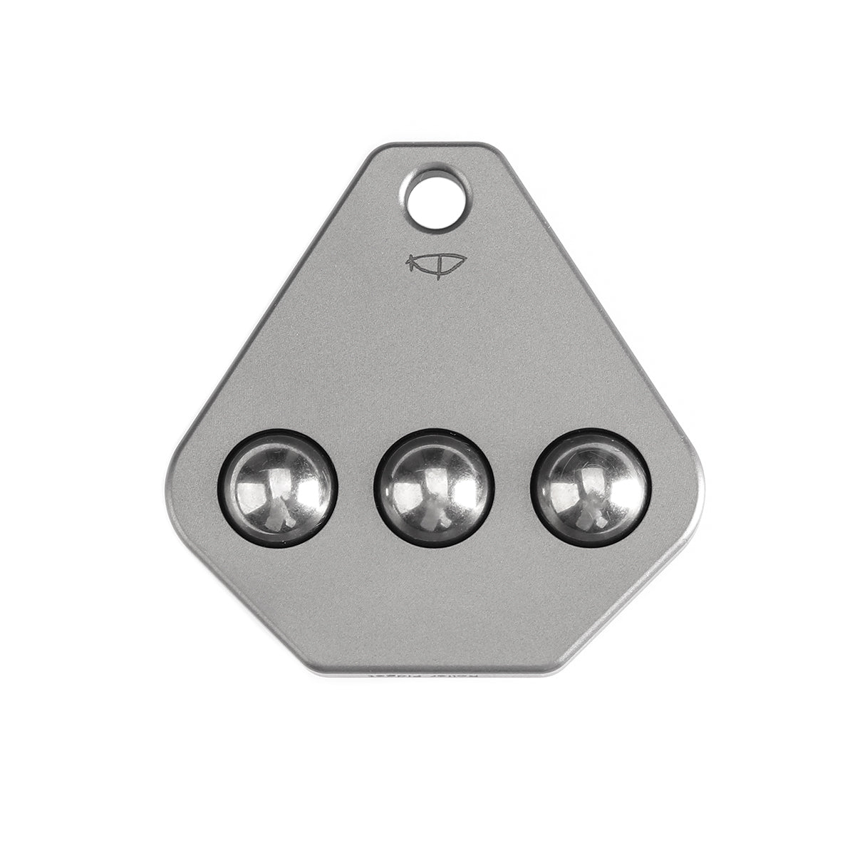 Kansept EDC Roller G012R1 Plain Titianium with Three Steel Balls for Stress-Relief with Lanyard Hole EDC-Kevin Passon Designed