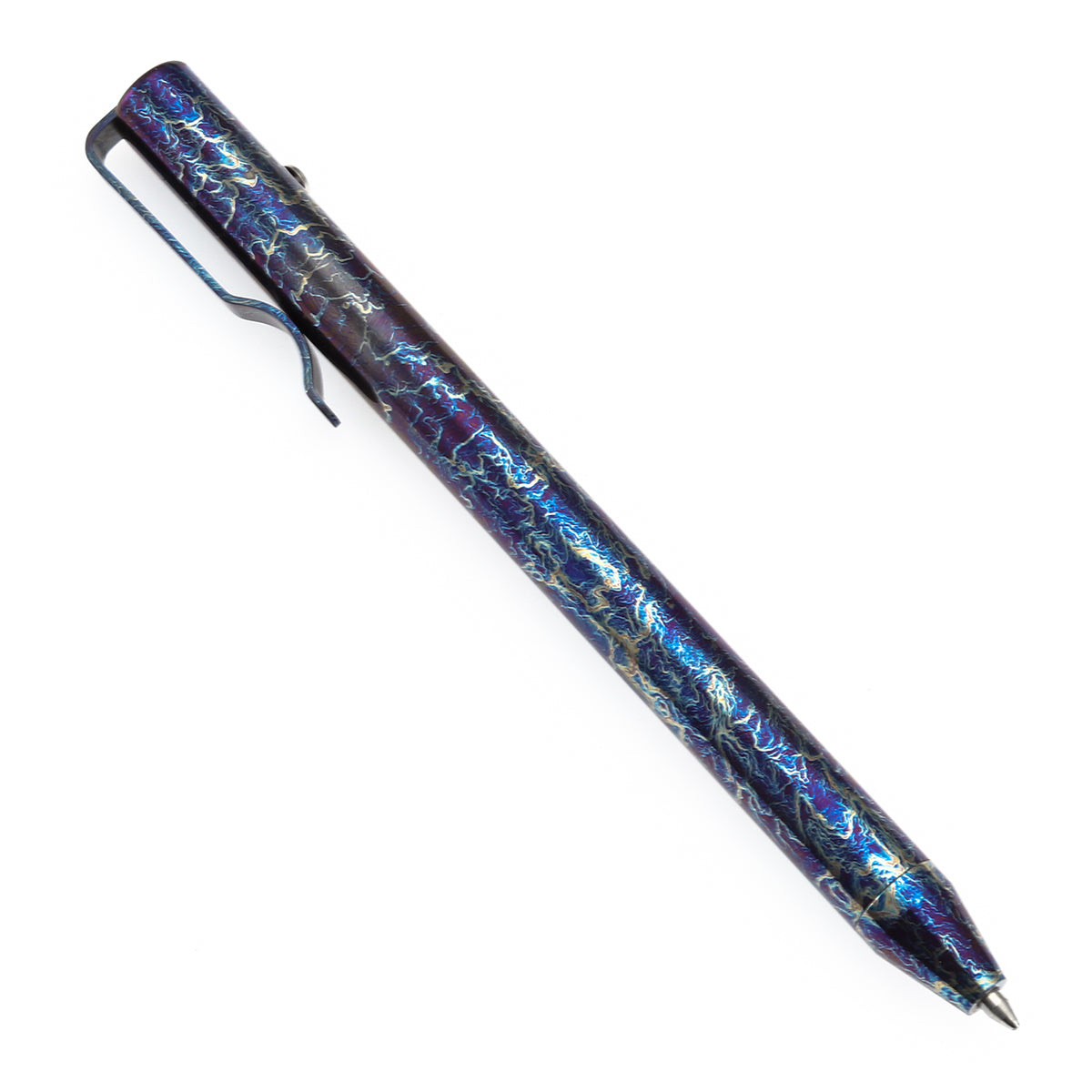 Kansept Titanium EDC Bolt-Action Pen G013H2– Professional Fine Tip Ballpoint with Lightning Strike Finish Designed by Kevin Passon