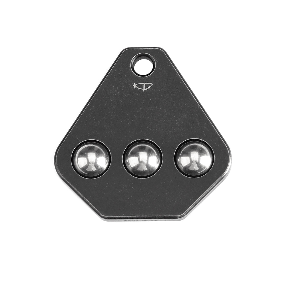 Kansept EDC Roller G012R3 Black Stonewash Titianium with Three Steel Balls for Stress-Relief with Lanyard Hole EDC-Kevin Passon Designed