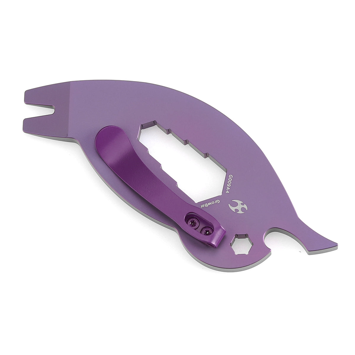 Kansept EDC CrowBar G009A4 Purple Anodized Titanium Multifunctional EDC Tool for Everyday Carry Designed by Rolf Helbig