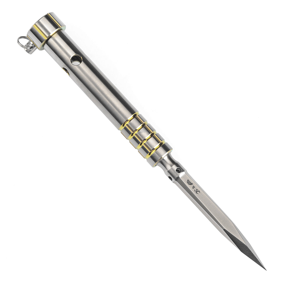 Kansept EDC Stiletto Satin 5Cr13 Blade & Plain Titanium Designed by Marco Panella Sleek EDC Gear- G005A2