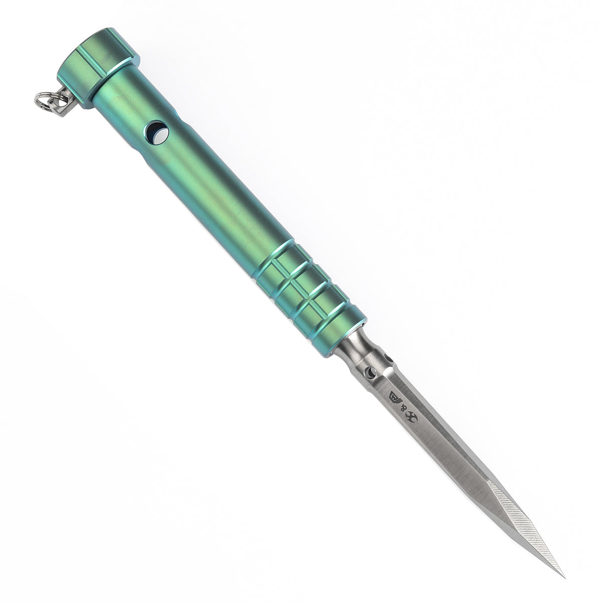 Kansept EDC Stiletto Satin 5Cr13 Blade & Green Anodized Titanium Designed by Marco Panella Sleek EDC Gear- G005A4