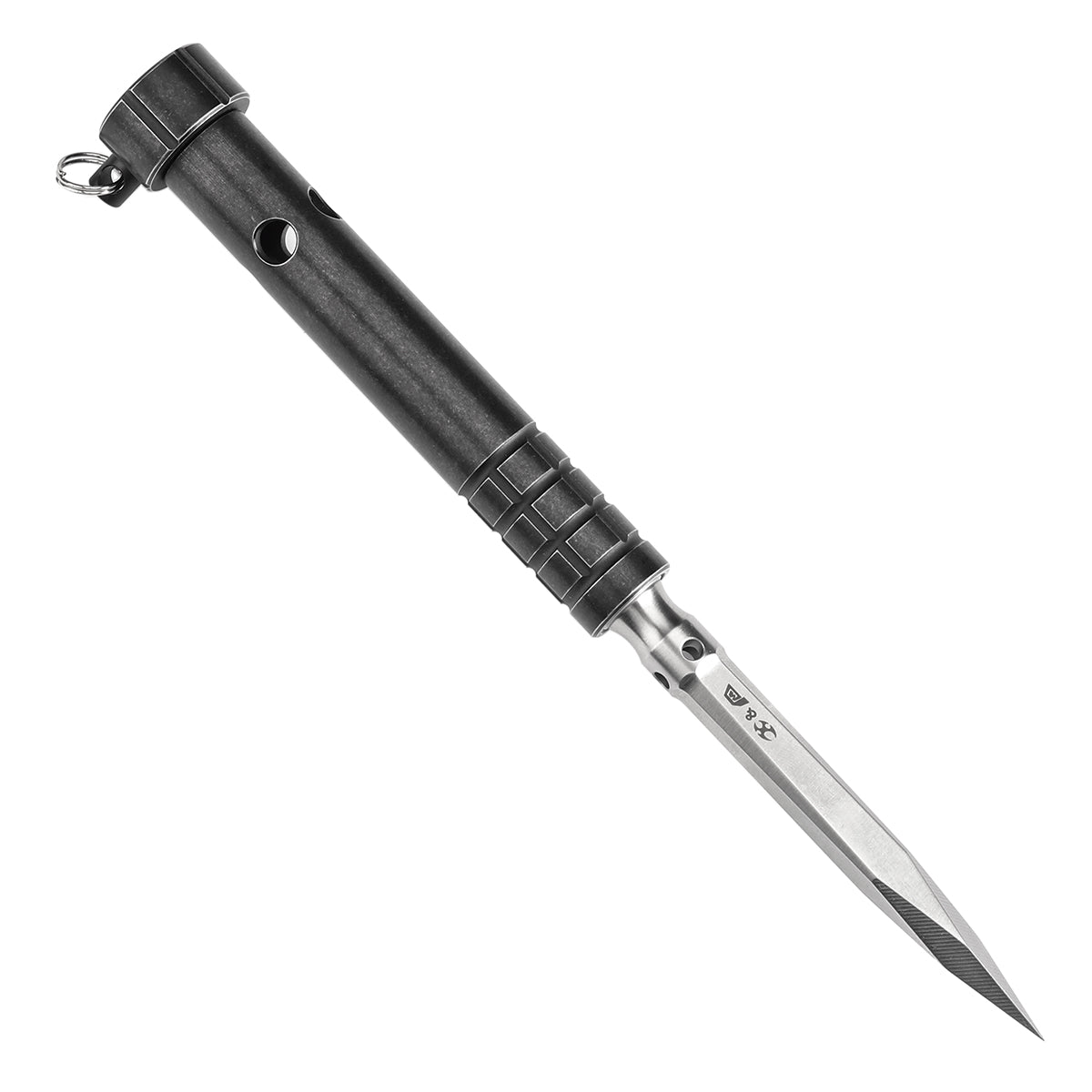 Kansept EDC Stiletto Satin 5Cr13 Blade & Black Anodized Titanium Designed by Marco Panella Sleek EDC Gear- G005A3