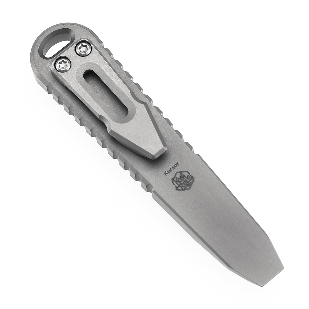 Kansept EDC Tool Kursor G015A2 Plain Titanium+Jade G10 with Tsukamaki-Inspired Pattern Koch Tools Designed