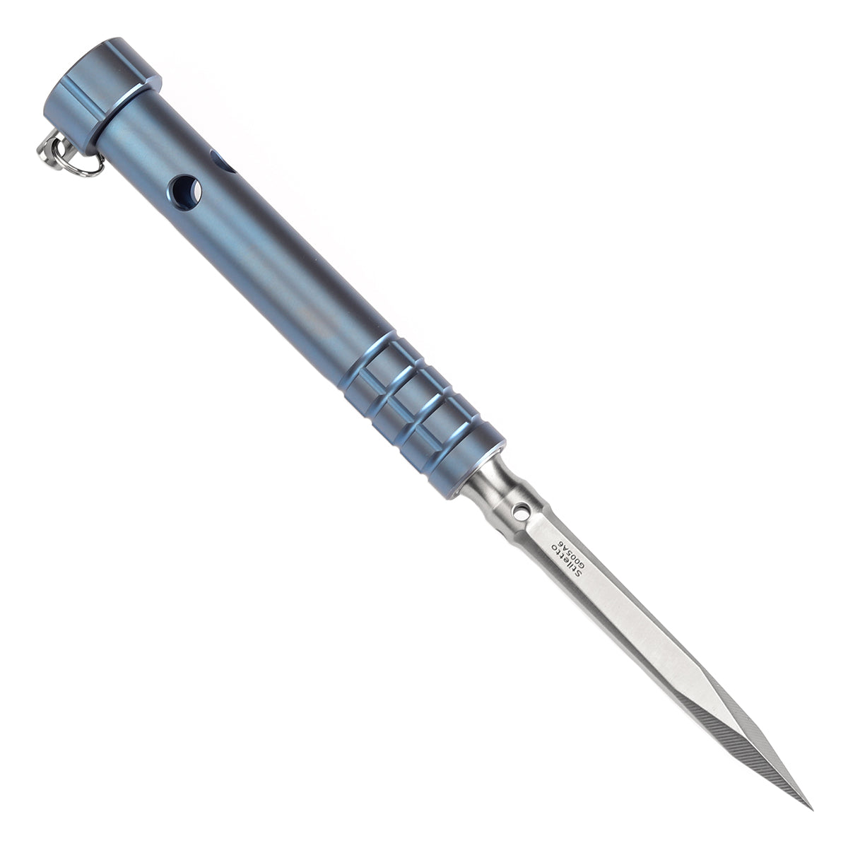 Kansept EDC Stiletto Satin 5Cr13 Blade & Blue Anodized Titanium Designed by Marco Panella Sleek EDC Gear- G005A6