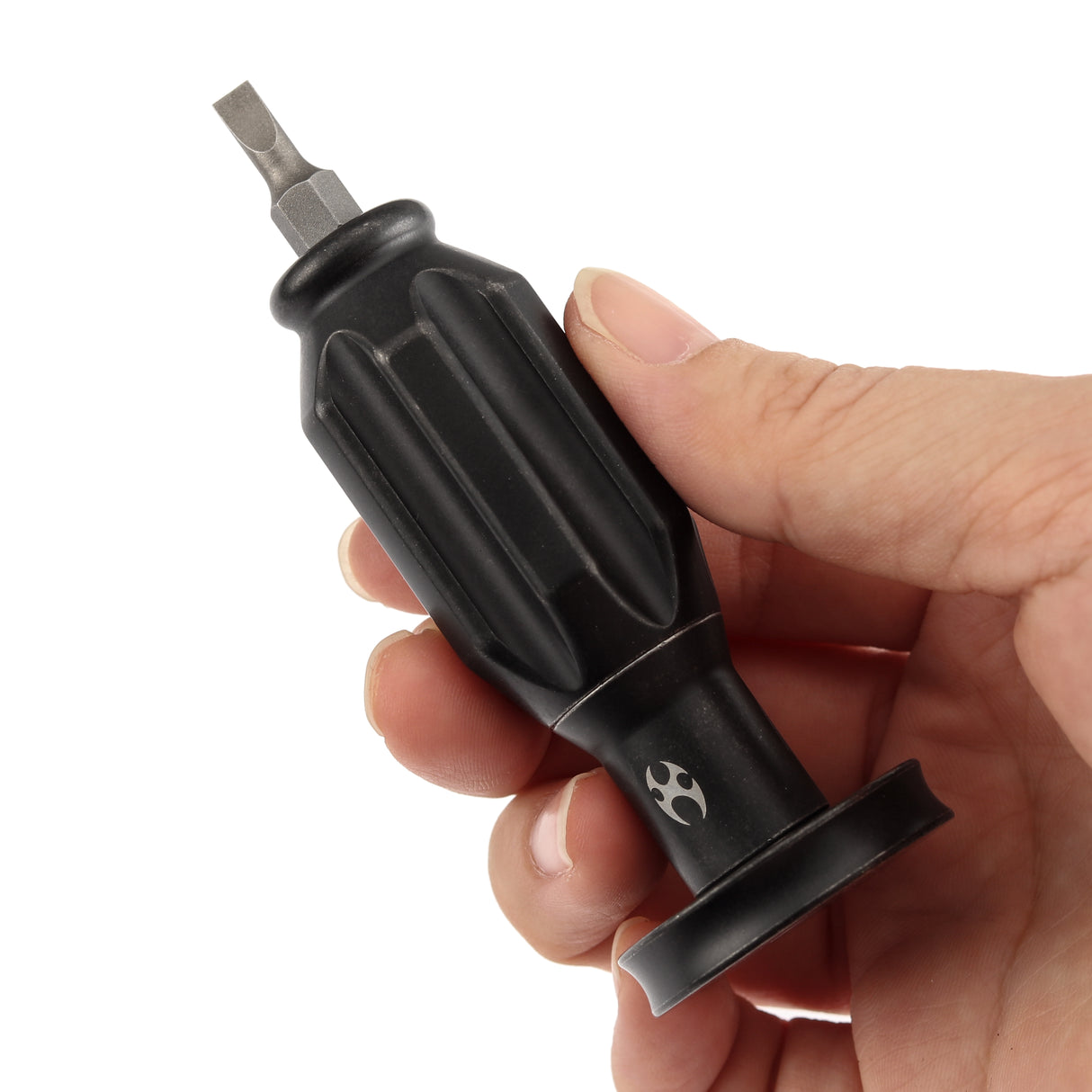 Kansept EDC Bit Driver G018P3 – Blackwash Titanium Palm Multitool with Spinner Top | Jesse Pauley Design