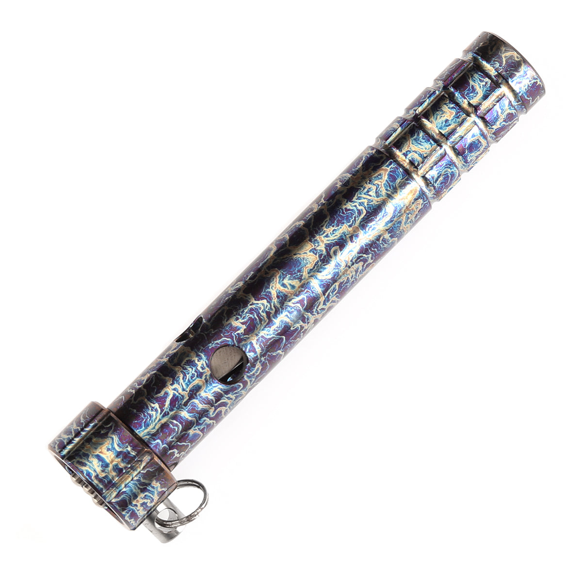 Kansept EDC Stiletto Satin 5Cr13 Blade & Titanium with Lightning Strike Finish Designed by Marco Panella Sleek EDC Gear- G005A1