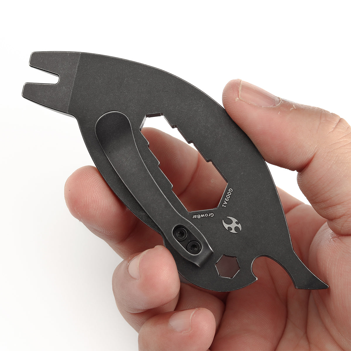 Kansept EDC CrowBar G009A1 Blackwash Titanium Multifunctional EDC Tool for Everyday Carry Designed by Rolf Helbig