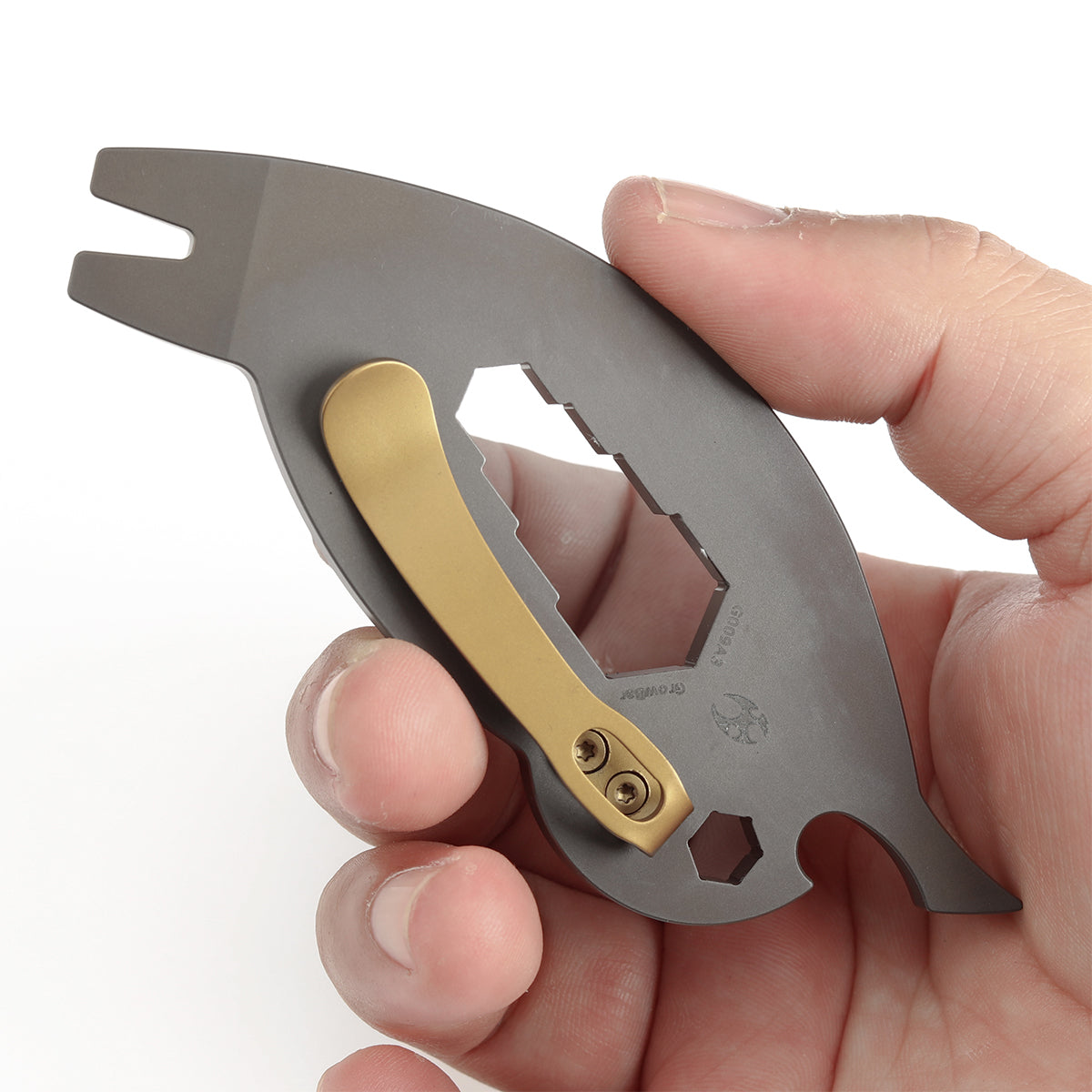 Kansept EDC CrowBar G009A3 Bronze Anodized Titanium Multifunctional EDC Tool for Everyday Carry Designed by Rolf Helbig