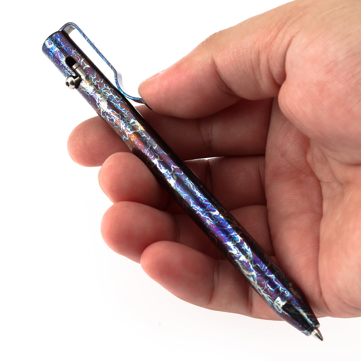 Kansept Titanium EDC Bolt-Action Pen G013H2– Professional Fine Tip Ballpoint with Lightning Strike Finish Designed by Kevin Passon