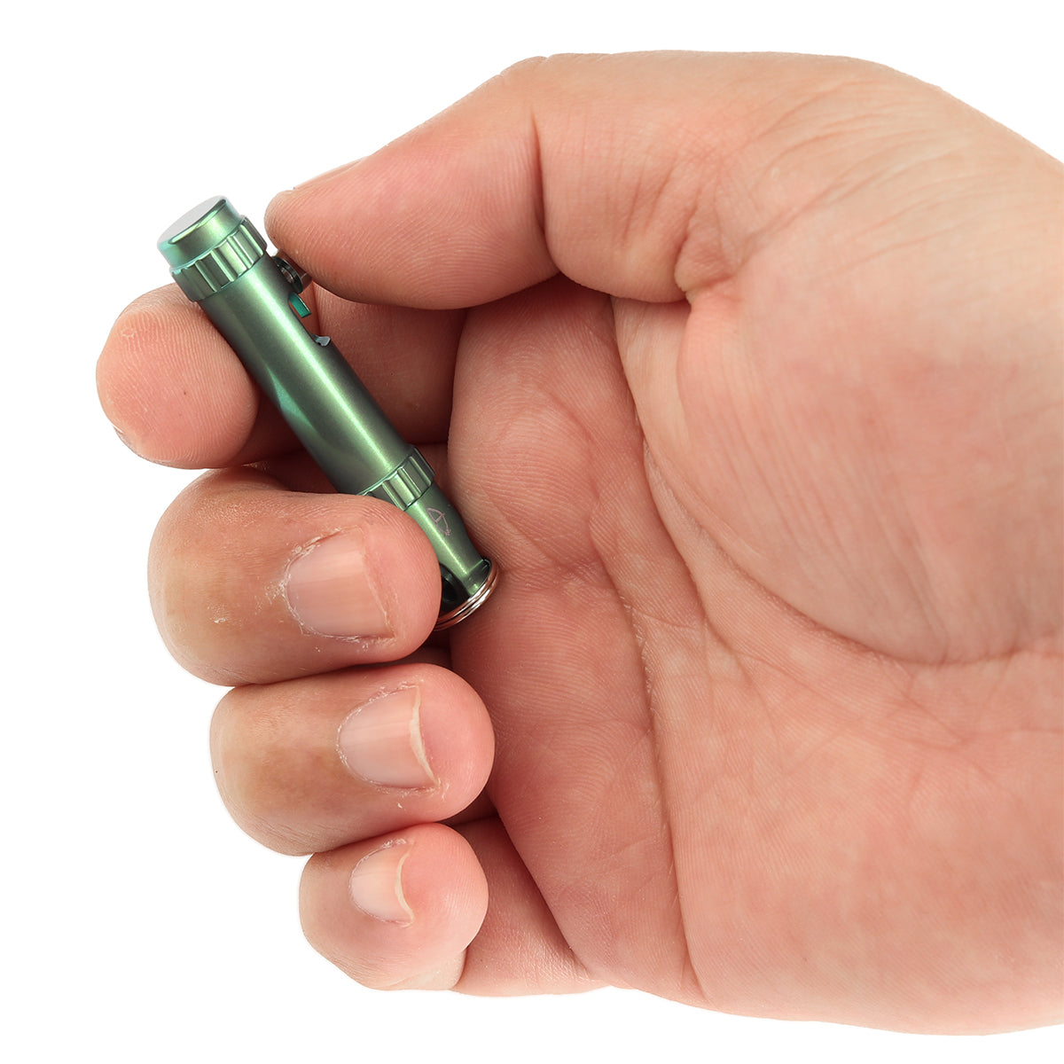 Kansept EDC Bolt Fidget G013A4 Green Titianium with Bolt Mechanism for Stress Relieving with Key Chain for Lanyard Hole-Kevin Passon Designed