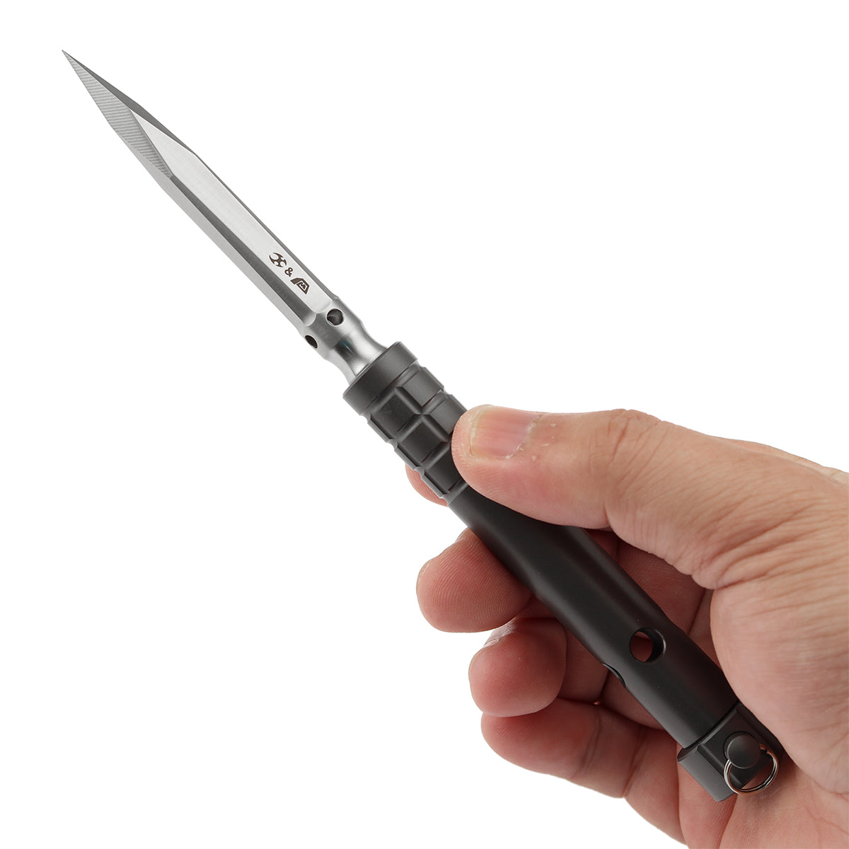 Kansept EDC Stiletto Satin 5Cr13 Blade & Grey Anodized Titanium Designed by Marco Panella Sleek EDC Gear- G005A7