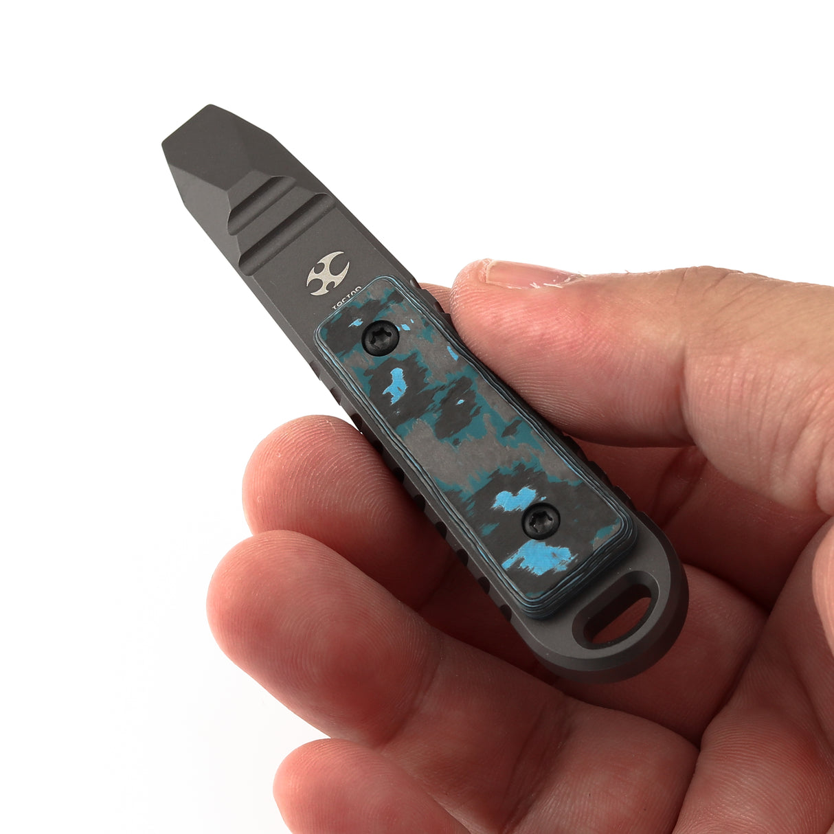 Kansept EDC Tool Kursor G015B1 Gray Anodized Titanium+Arctic Storm Fatcarbon Koch Tools Designed