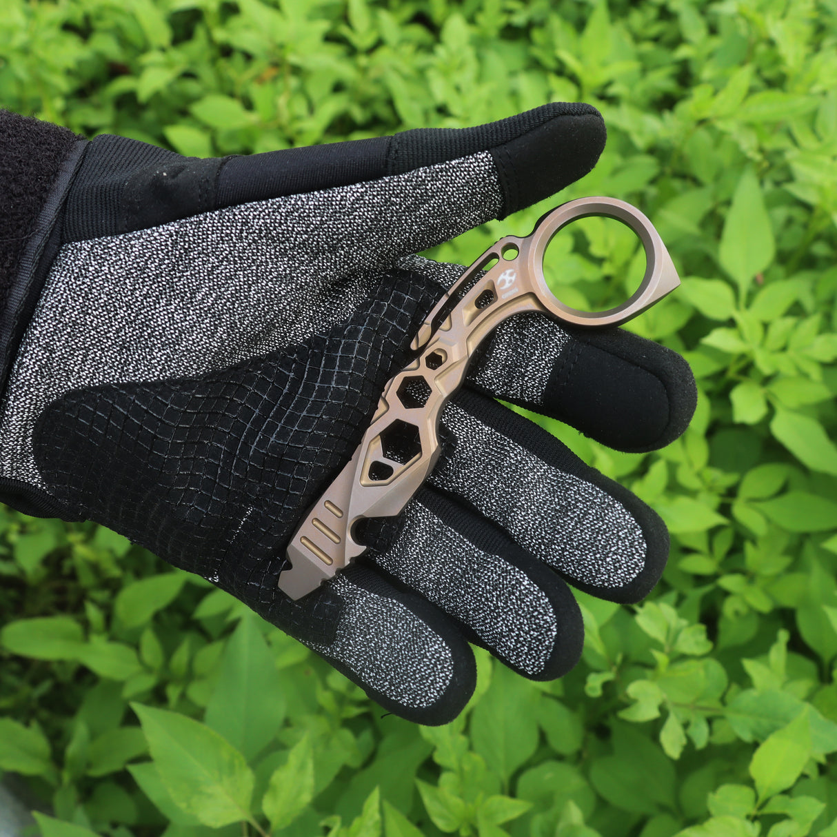 Kansept PryMate Bronze Anodized Titanium EDC Pry Bar - Glass Breaker, Bottle Opener, Hex Bit, Pocket Clip - Design by Sebastian Irawan (G008A6)