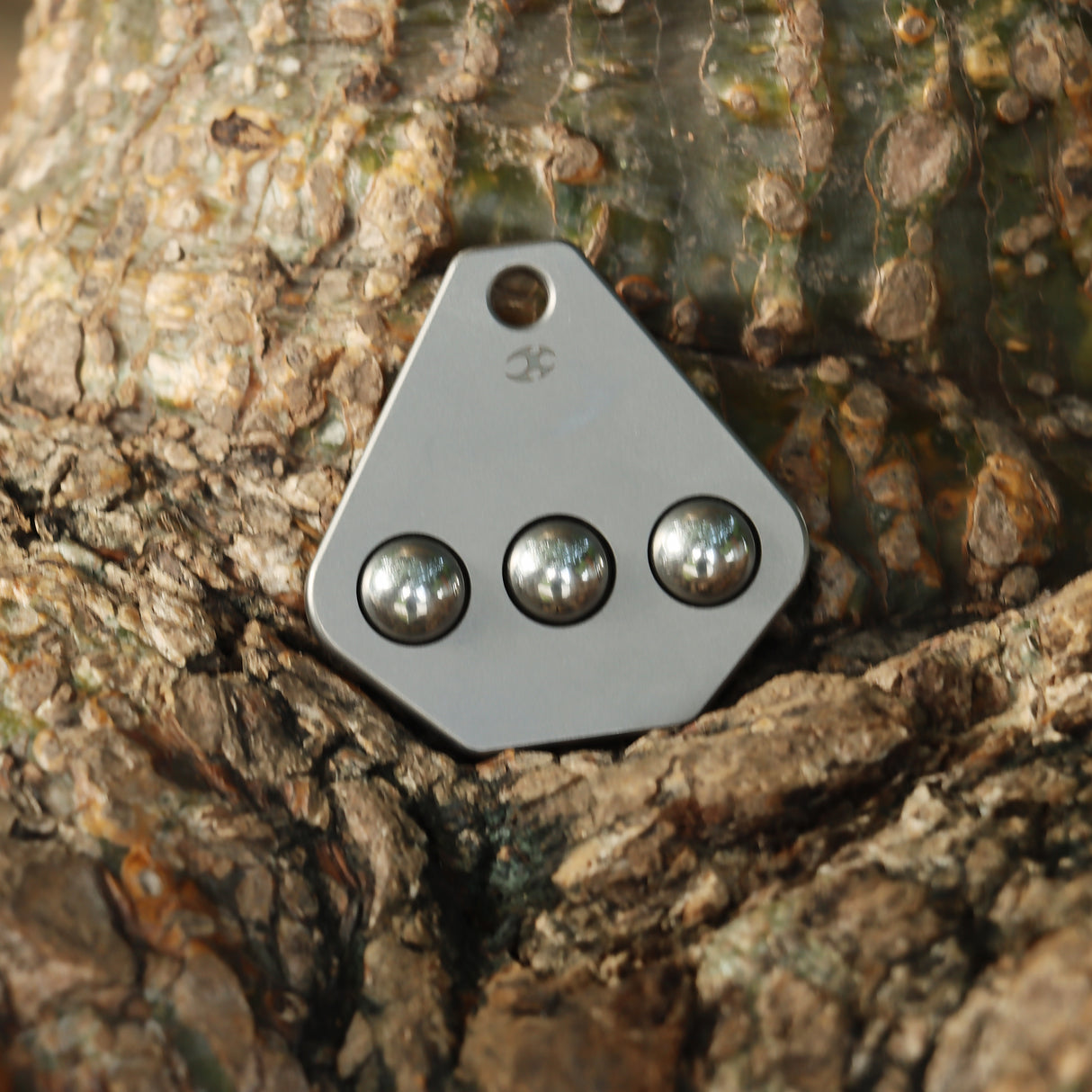 Kansept EDC Roller G012R1 Plain Titianium with Three Steel Balls for Stress-Relief with Lanyard Hole EDC-Kevin Passon Designed