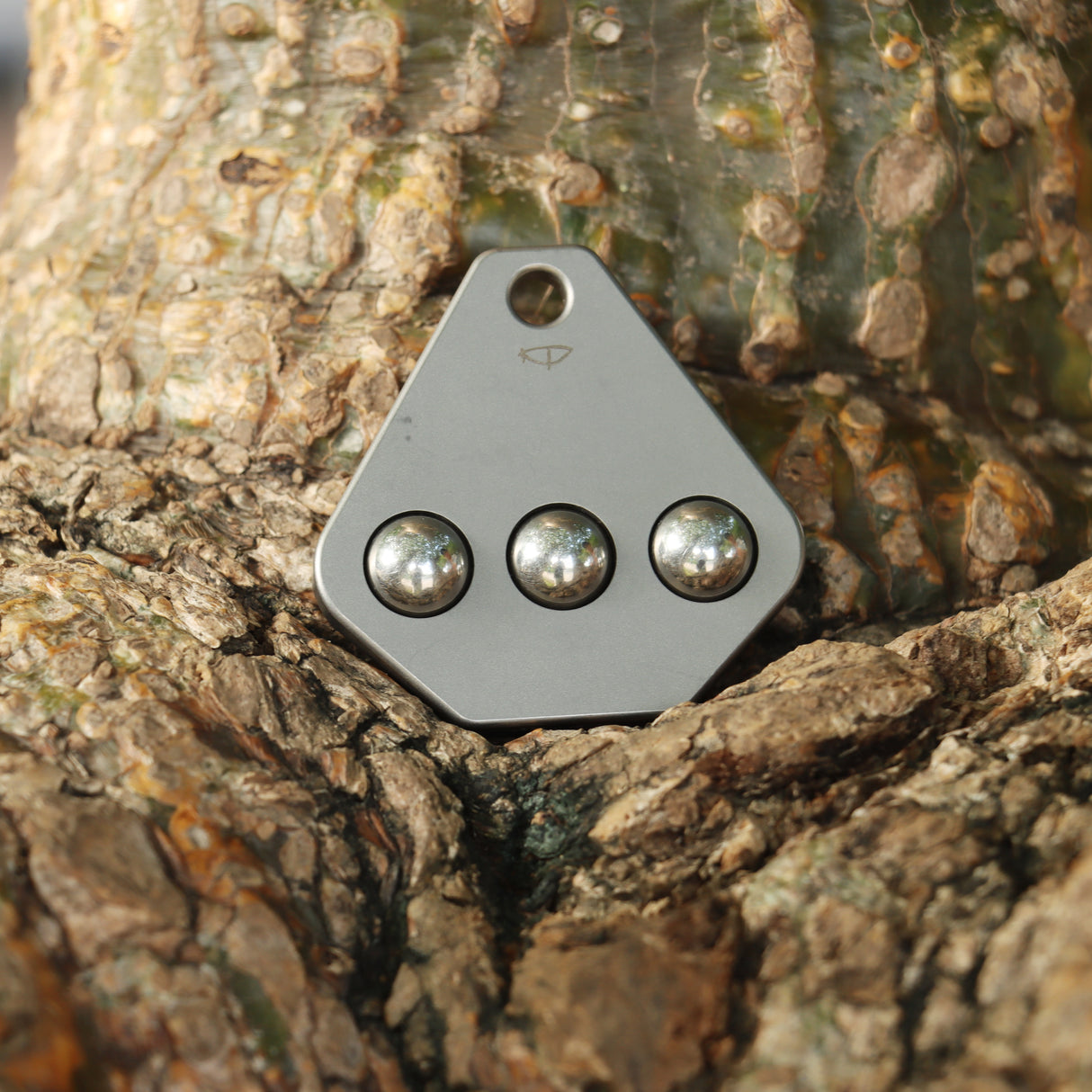 Kansept EDC Roller G012R1 Plain Titianium with Three Steel Balls for Stress-Relief with Lanyard Hole EDC-Kevin Passon Designed