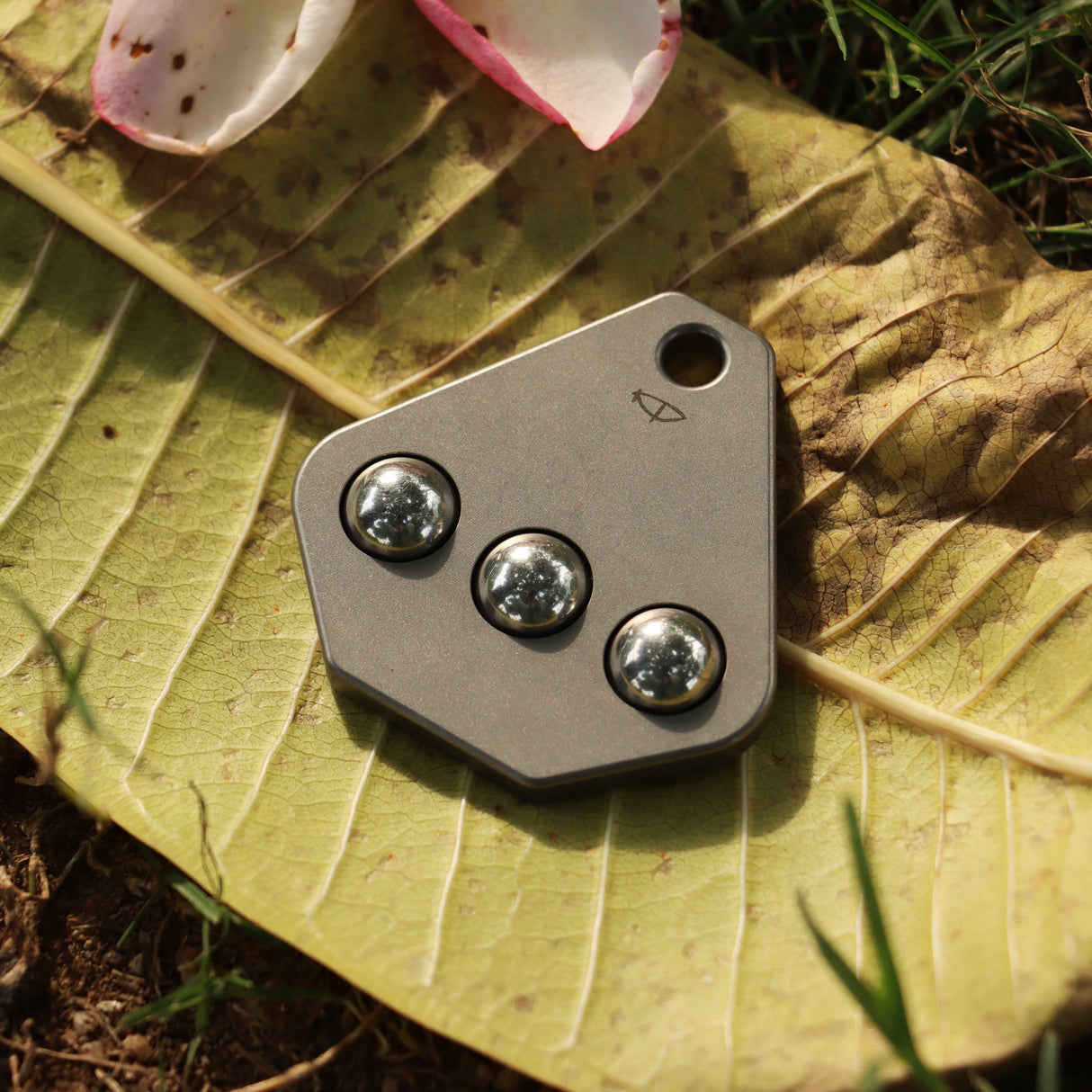 Kansept EDC Roller G012R2 Bronze Titianium with Three Steel Balls for Stress-Relief with Lanyard Hole EDC-Kevin Passon Designed