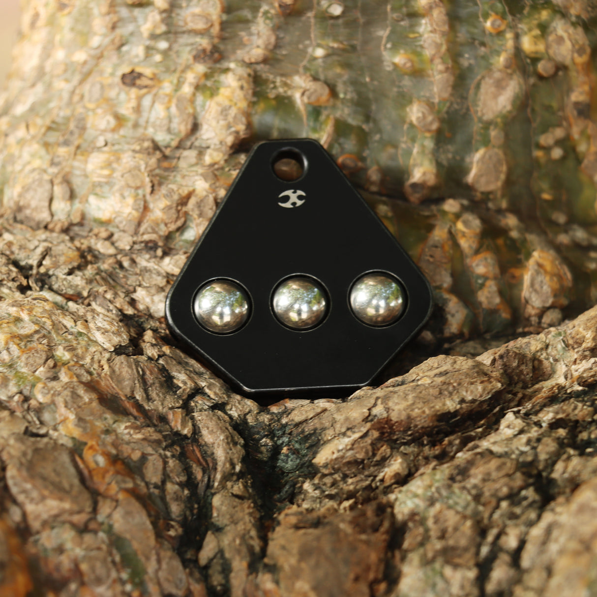 Kansept EDC Roller G012R3 Black Stonewash Titianium with Three Steel Balls for Stress-Relief with Lanyard Hole EDC-Kevin Passon Designed