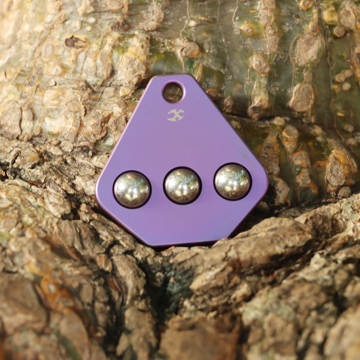 Kansept EDC Roller G012R4 Purple Titianium with Three Steel Balls for Stress-Relief with Lanyard Hole EDC-Kevin Passon Designed