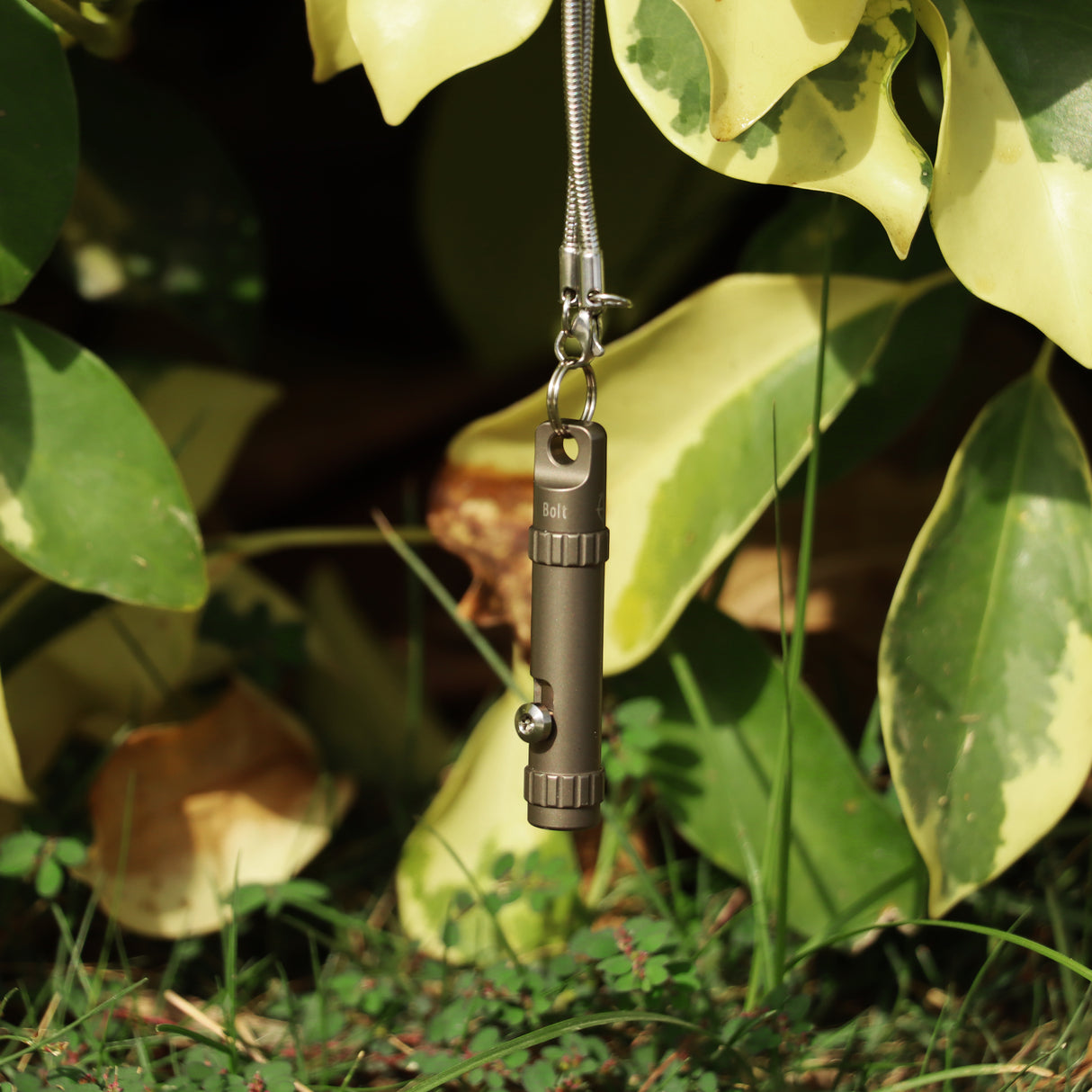 Kansept EDC Bolt Fidget G013A1 Plain Titianium with Bolt Mechanism for Stress Relieving with Key Chain for Lanyard Hole-Kevin Passon Designed