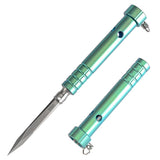 Kansept EDC Stiletto Satin 5Cr13 Blade & Green Anodized Titanium Designed by Marco Panella Sleek EDC Gear- G005A4