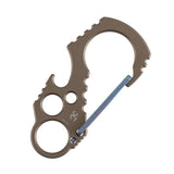 Kansept EDC Tools Carabiner C011A4 Bronze Anodized Titanium with Green Anodized Lock Climbing Carabiner Koch Tools Designed