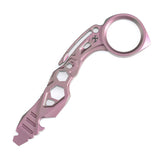 Kansept PryMate Pink Anodized Titanium EDC Pry Bar - Glass Breaker, Bottle Opener, Hex Bit, Pocket Clip - Design by Sebastian Irawan (G008A3)