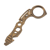 Kansept PryMate Bronze Anodized Titanium EDC Pry Bar - Glass Breaker, Bottle Opener, Hex Bit, Pocket Clip - Design by Sebastian Irawan (G008A6)