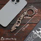 Kansept EDC PryMate G008A6 Bronze Titanium Multi-Tool Pry Bar| Glass Breaker| Bottle Opener|Hex Bit - Design by Sebastian Irawan
