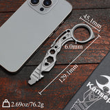 Kansept EDC PryMate G008A1 Plain Titanium Multi-Tool Pry Bar| Glass Breaker| Bottle Opener|Hex Bit - Design by Sebastian Irawan