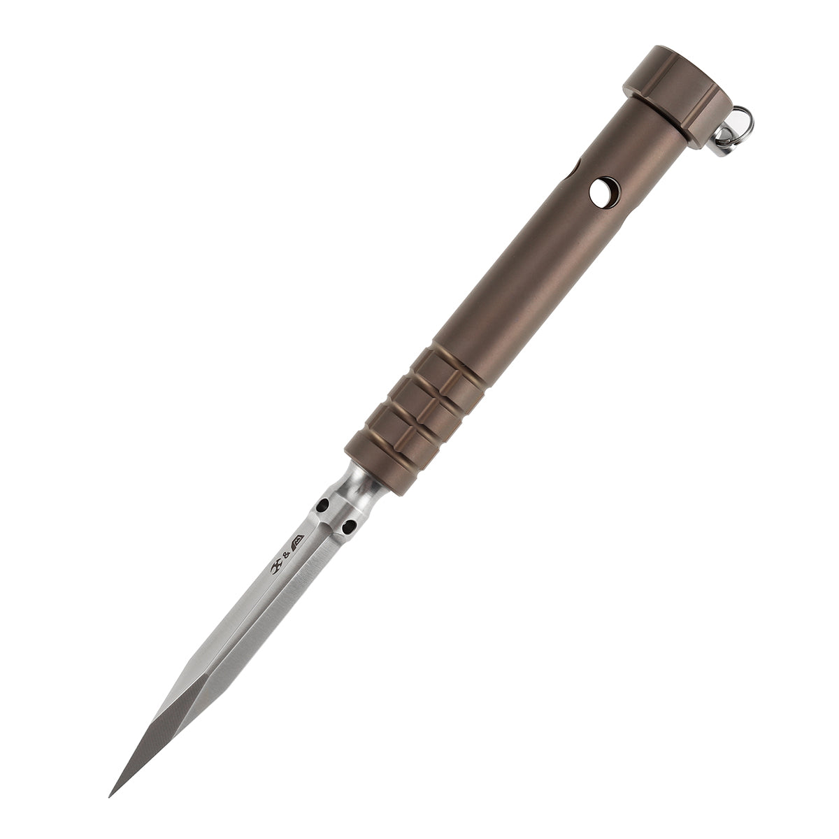 Kansept EDC Stiletto Satin 5Cr13 Blade & Bronze Anodized Titanium Designed by Marco Panella Sleek EDC Gear- G005A9