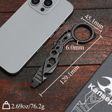 Kansept EDC PryMate G008A2 Blackwash Titanium Multi-Tool Pry Bar| Glass Breaker| Bottle Opener|Hex Bit - Design by Sebastian Irawan