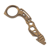 Kansept PryMate Bronze Anodized Titanium EDC Pry Bar - Glass Breaker, Bottle Opener, Hex Bit, Pocket Clip - Design by Sebastian Irawan (G008A6)