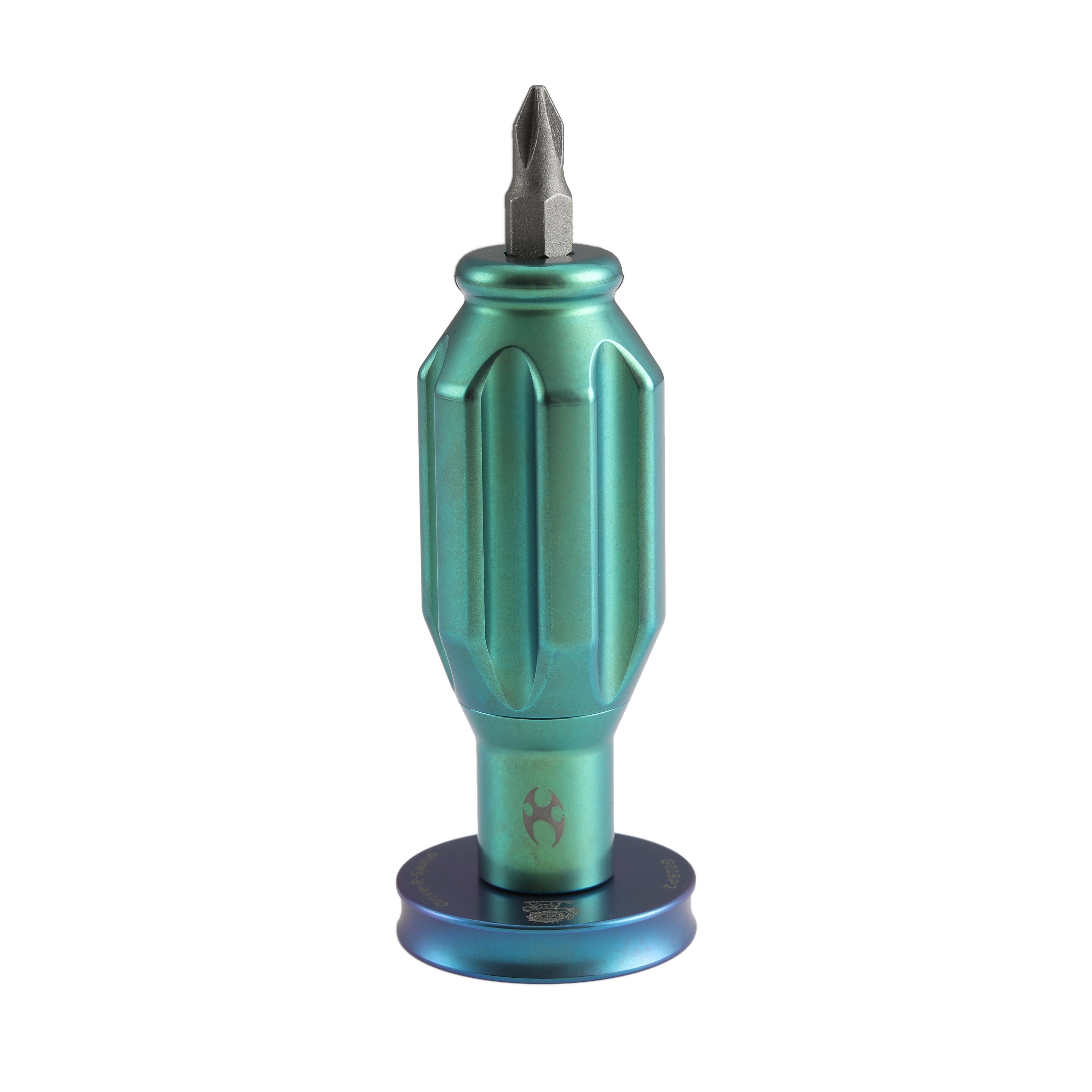Kansept EDC Bit Driver Drive-R-Saurus G018P2 – Green Anodized Titanium