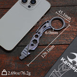 Kansept EDC PryMate G008A4 Purple Titanium Multi-Tool Pry Bar| Glass Breaker| Bottle Opener|Hex Bit - Design by Sebastian Irawan
