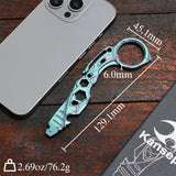 Kansept EDC PryMate G008A9 Green Titanium with Purple Splash Finish Multi-Tool Pry Bar| Glass Breaker| Bottle Opener|Hex Bit - Design by Sebastian Irawan
