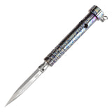 Kansept EDC Stiletto Satin 5Cr13 Blade & Titanium with Lightning Strike Finish Designed by Marco Panella Sleek EDC Gear- G005A1