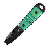 Kansept EDC Tool Kursor G015C5 Blackwash Titanium +Green Anodized Titanium Inlay Koch Tools Designed