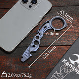 Kansept EDC PryMate G008A5 Blue Titanium Multi-Tool Pry Bar| Glass Breaker| Bottle Opener|Hex Bit - Design by Sebastian Irawan