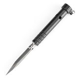 Kansept EDC Stiletto Satin 5Cr13 Blade & Black Anodized Titanium Designed by Marco Panella Sleek EDC Gear- G005A3
