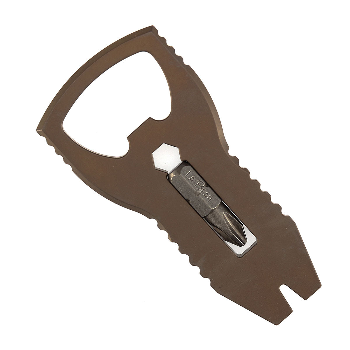 Kansept EDC PryOfSorts C010A4 EDC Multi-Tool | Bronze Anodized Titanium | Bottle Opener, Pry Bar & Screwdriver | Designed by Koch Tools