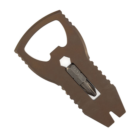 Kansept EDC PryOfSorts C010A4 EDC Multi-Tool | Bronze Anodized Titanium | Bottle Opener, Pry Bar & Screwdriver | Designed by Koch Tools
